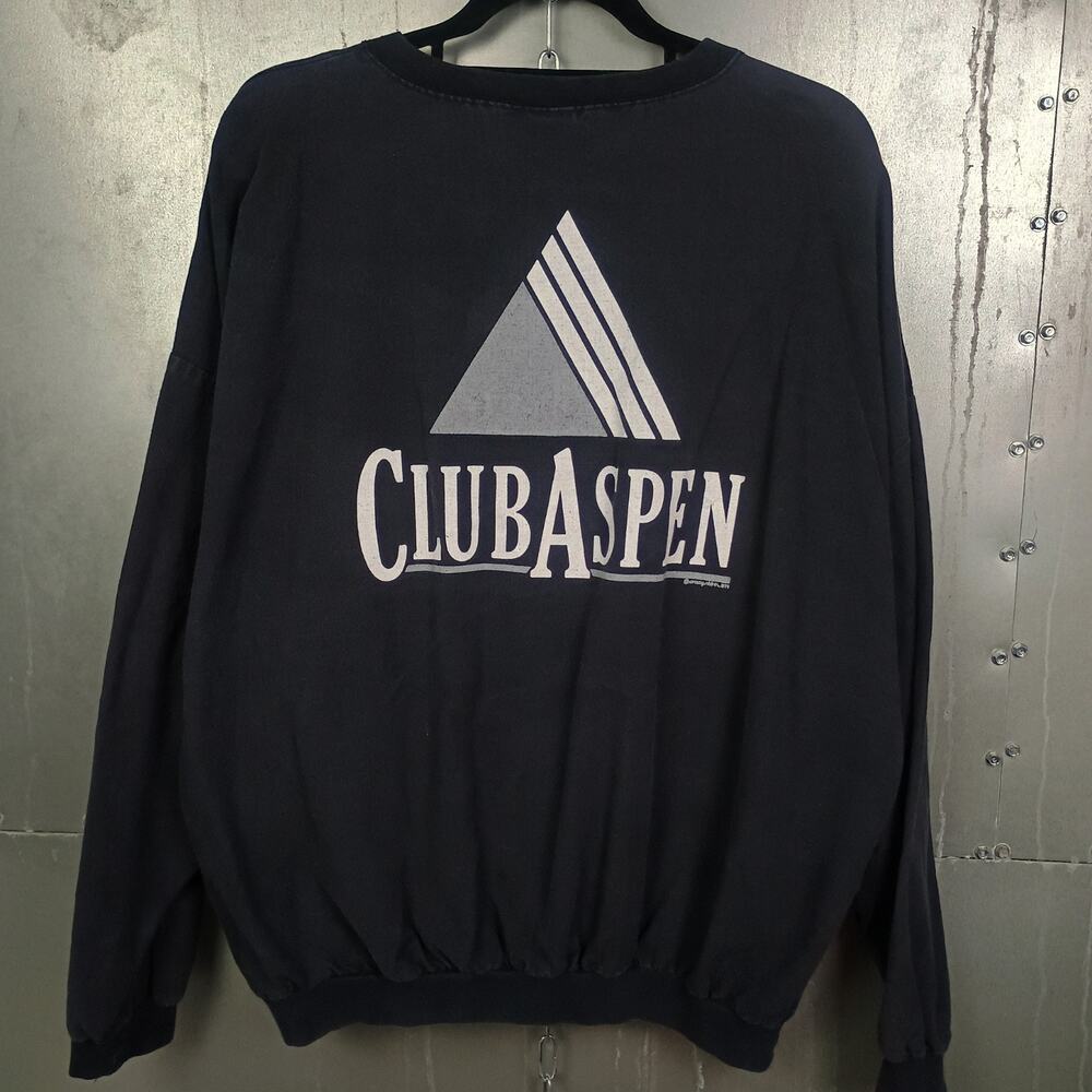 Club Aspen Vintage 80s Crazy Shirt Boxy Crewneck Sweatshirt XL Ski Snowboard